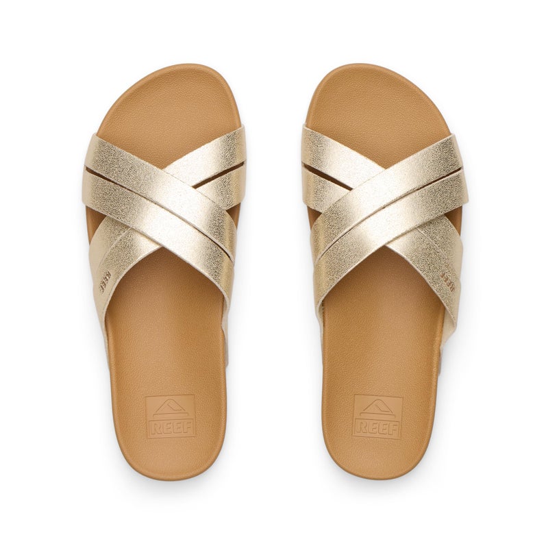 Reef Cushion Spring Bloom Womens Fashion Slide Sandal, Ultra Soft Cushion Footbed, Champagne, 8 - Image 5